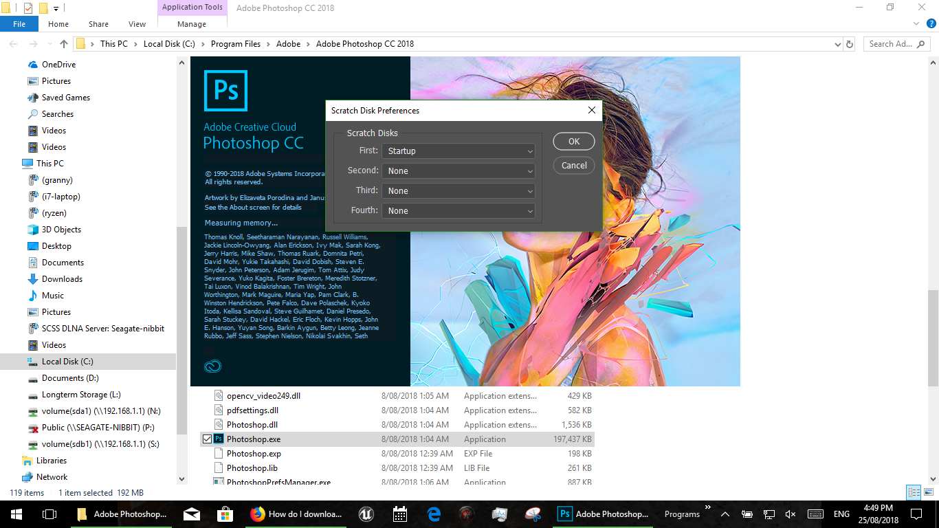 can i download photoshop to an external hard drive